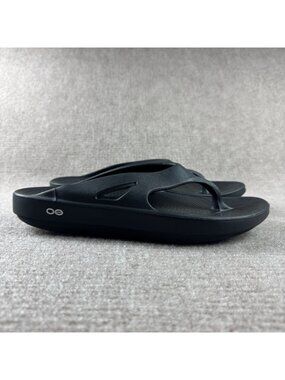 Oofos Ooriginal Black Orthotic Recovery Sandals M11 W13 Gorpcore Sporty Washable